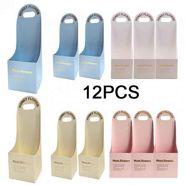 TEMU Dárek pro Ni/Něj SINTCHTOIS Elegantní ruční krabička na květiny vhodná pro svatební dárky, dárky k narozeninám, DIY řemesla - Papírový držák na