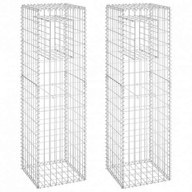 vidaXL Gabionové sloupky 2 ks 40 x 40 x 140 cm železo