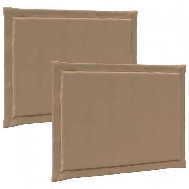 vidaXL Polštáře na sedadla 2 ks Polyester Taupe 47 x 36 x 2 cm