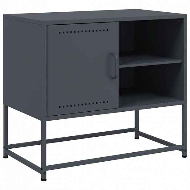 vidaXL TV skříňka antracitová 68 x 39 x 60,5 cm ocel