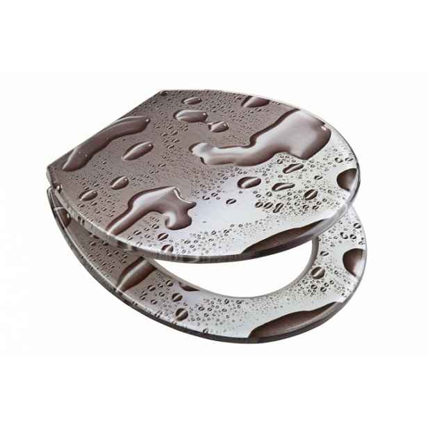 Wc sedátko Grey Steel se zpomalovacím mechanismem SOFT-CLOSE