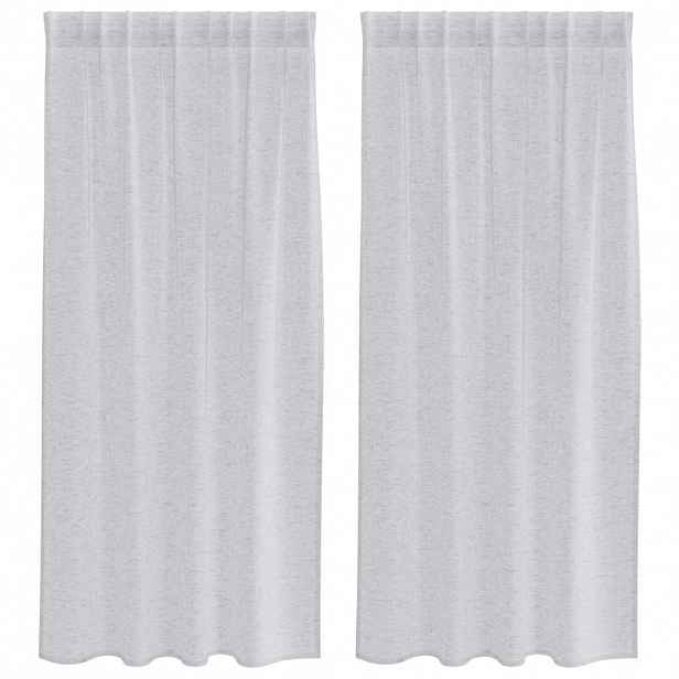 vidaXL Voile Záclona 2 ks Světle šedá 175 x 140 cm Polyester