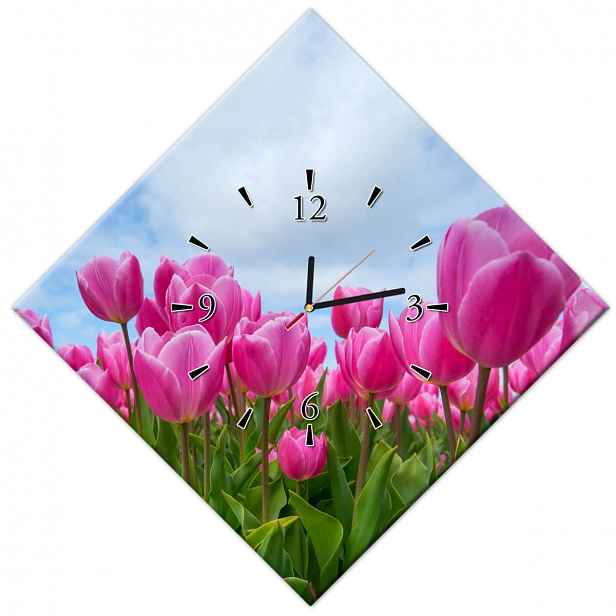 Hodiny 56x56 Tulipány na Valentýna