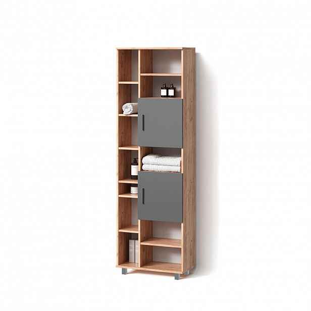 Livinity® KOUPELNOVÁ SKŘÍŇKA Eisak Zlatý mocný dub 60 x 190 cm