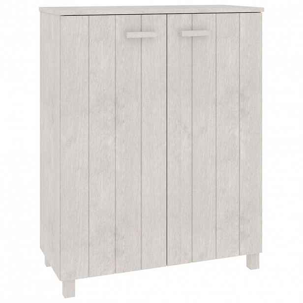 vidaXL Botník HAMAR bílý 85 x 40 x 108 cm masivní borovice