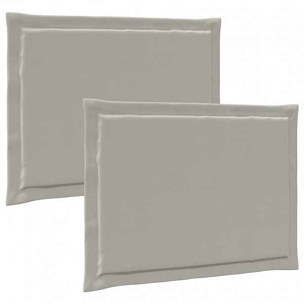 vidaXL Polštáře na sedadla 2 ks Polyester Světle šedá 47 x 36 x 2 cm