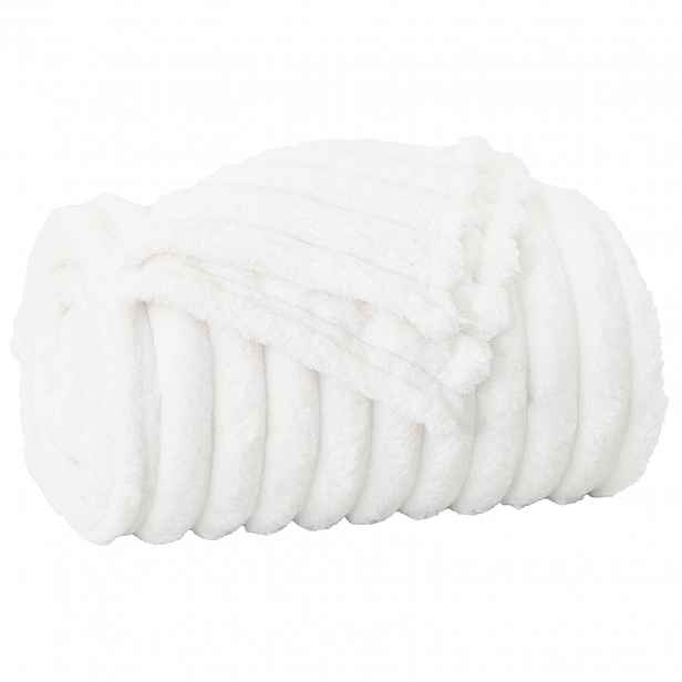 vidaXL Přehoz Bílá 150 x 130 cm 0.45 kg Fleece