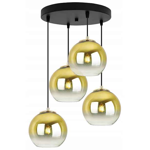 Závěsné Stropní Svítidlo Lustr Stropní Svítidlo Zlaté Skleněné Stínidlo Koule Glamour