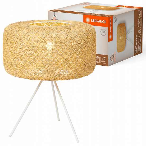 Stolní lampa Stojící Dekorativní stolní lampa E27 Béžová Usb-c Decor
