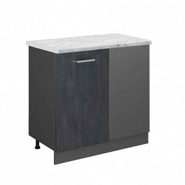 Vicco ROHOVÁ SKŘÍŇKA R-Line Černý beton 86 cm PD Mramor