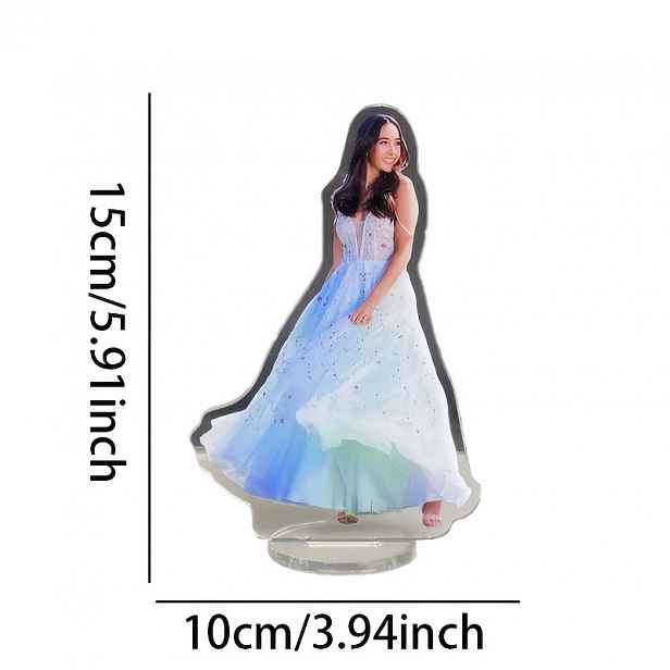 TEMU 2D plochá figurka, není 3D, svatební akrylová figurka na míru, vytvořte si vlastní fotostatuetu, perfektní dárek k promoci, svátkům, zvláštním