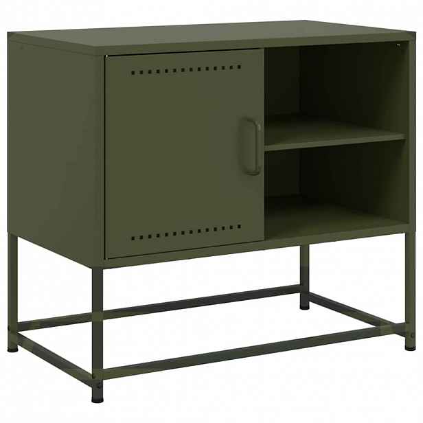 vidaXL TV skříňka olivově zelená 68 x 39 x 60,5 cm ocel