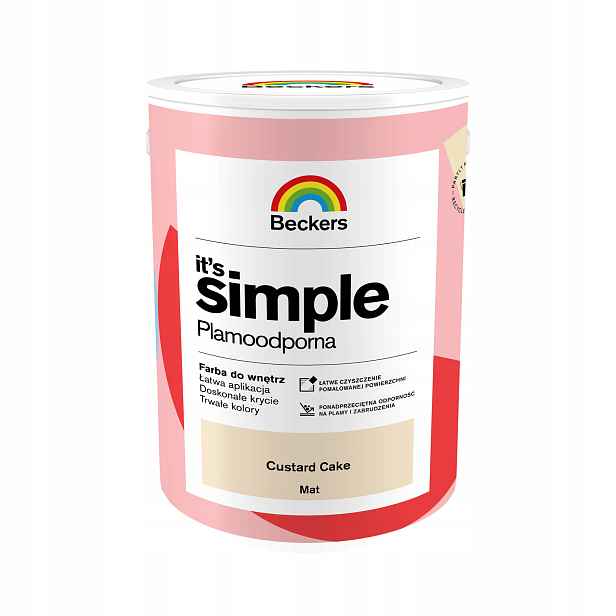 Beckers It's Simple Barva Odolná Proti Skvrnám Custard Cake 5L