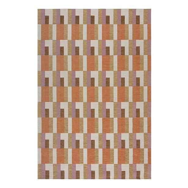 Koberec  v oranžovo-přírodní barvě 155x230 cm Riley Block Geo – Flair Rugs