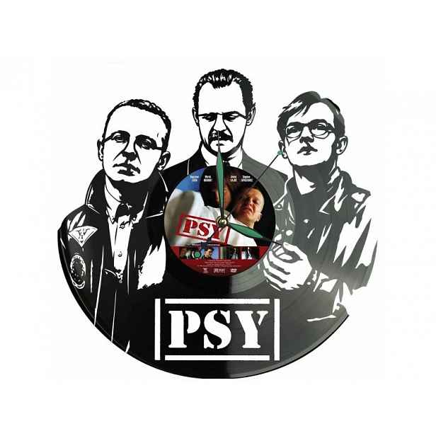 Psi Vinyl Nástěnné hodiny Vinylová deska Unikátní dekorace pro fanoušky hudby