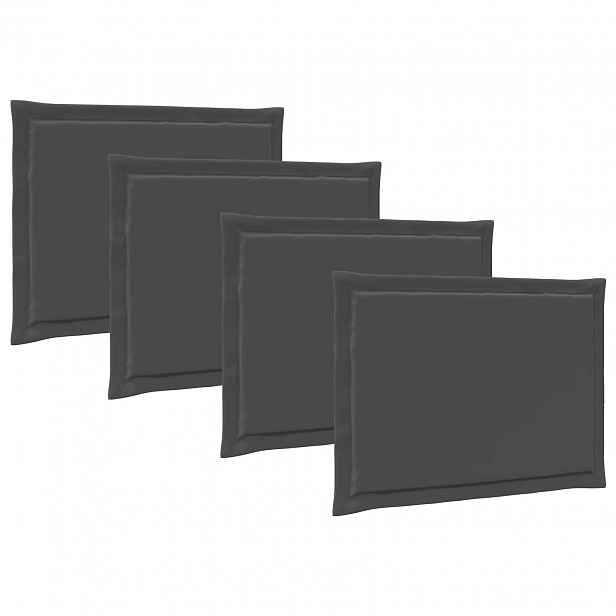 vidaXL Polštáře na sedadla 4 ks Polyester Antracitová 47 x 36 x 2 cm