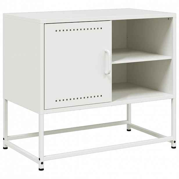 vidaXL TV skříňka bílá 68 x 39 x 60,5 cm ocel