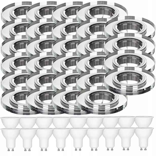 28 x Skleněná Stropní Svítidla Zapuštěná Do Stropu Křišťál Led Žárovky 1.5 W
