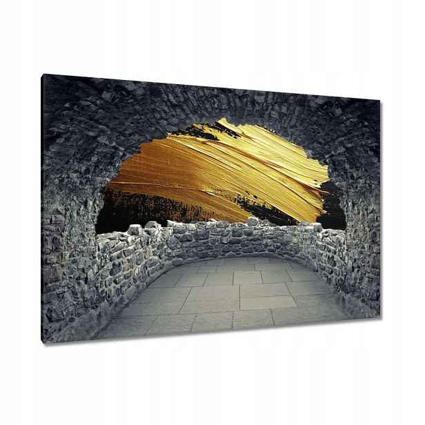 Obrazy 90x60 Zlaté šumění štětcem