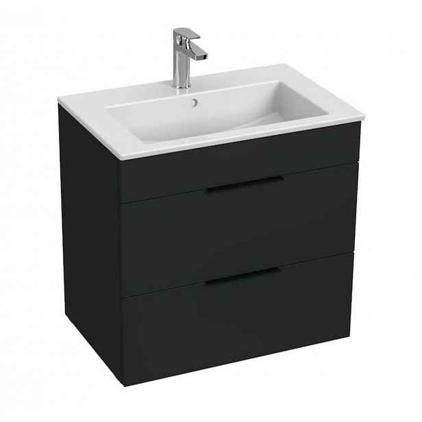 Koupelnová skříňka s umyvadlem Jika Cube 65x43x62,2 cm antracit mat H4536021763521