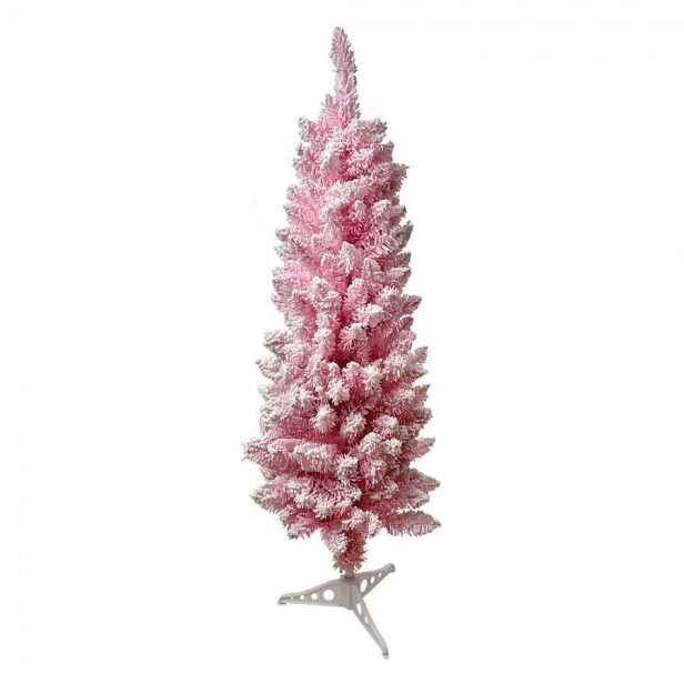 Růžový zasněžený umělý vánoční stromek Christmas Tree - 45*45*120 cm Clayre & Eef