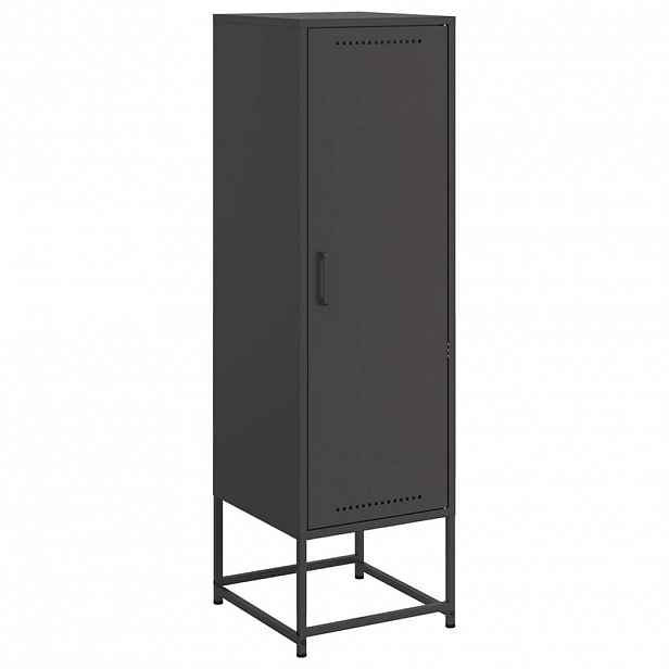 vidaXL Skříň highboard černá 36 x 39 x 123 cm ocel