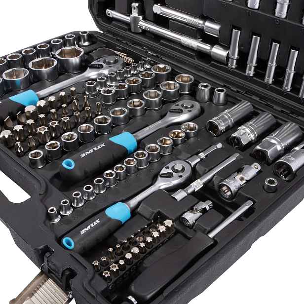 XTLINE Sada hlavic 1/4"-3/8"-1/2" 172 dílů