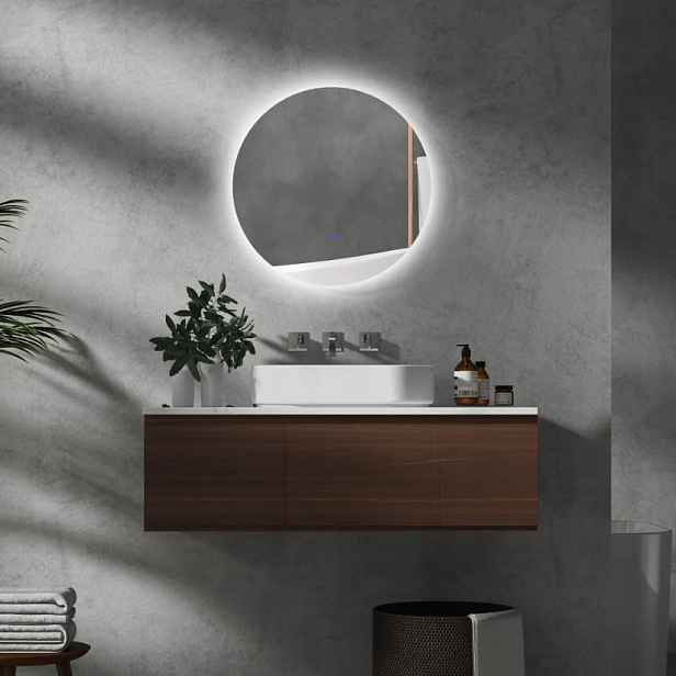 Zrcadlo 60 cm, Led osvětlení, dotykové ovládání, funkce odmlžování
