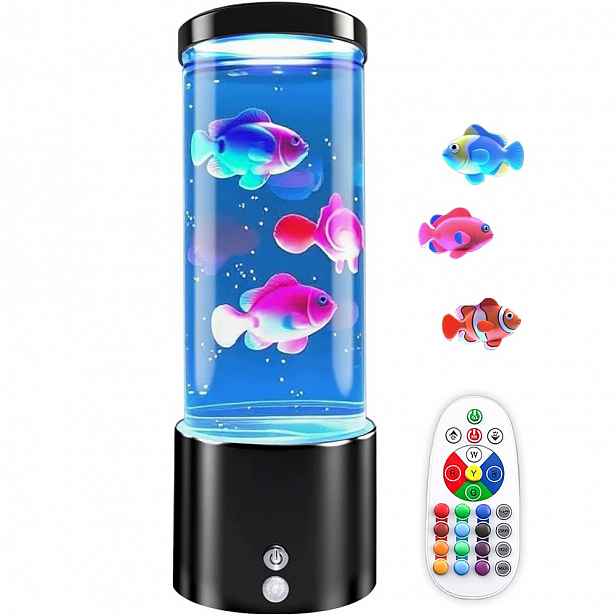 Lampa Medúza Láva Rgb Ledová Medúzy Plovoucí Lampička Barevná