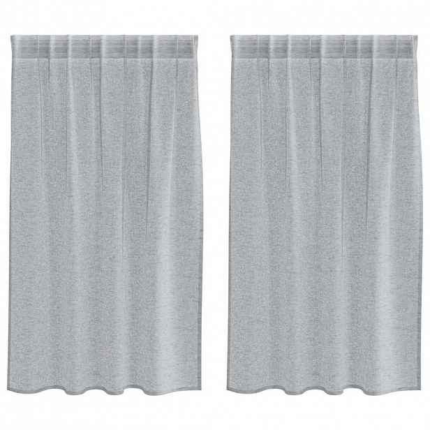 vidaXL Voile Záclona 2 ks Tmavě šedá 140 x 140 cm Polyester