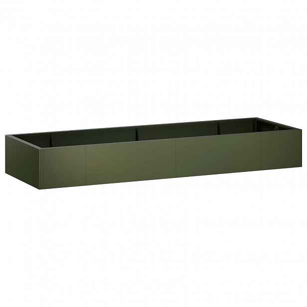 vidaXL Opěrná zeď 8 ks 300 x 100 x 40 cm Ocel Olivově zelená