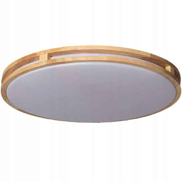 Stropní svítidlo stropní svítidlo Led dřevěná hnědá bílá kulatý 40 cm Abruzzo