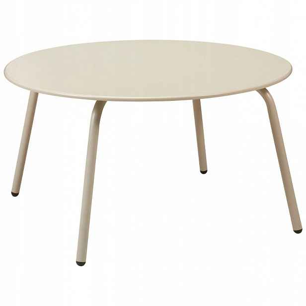 Kávový Stolek Do Obývacího Pokoje Kovový 70xh40 cm Béžový Matný moderní