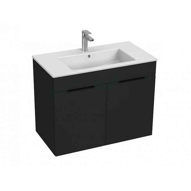 Koupelnová skříňka s umyvadlem Jika Cube 80x43x62,2 cm antracit mat H4537521763521