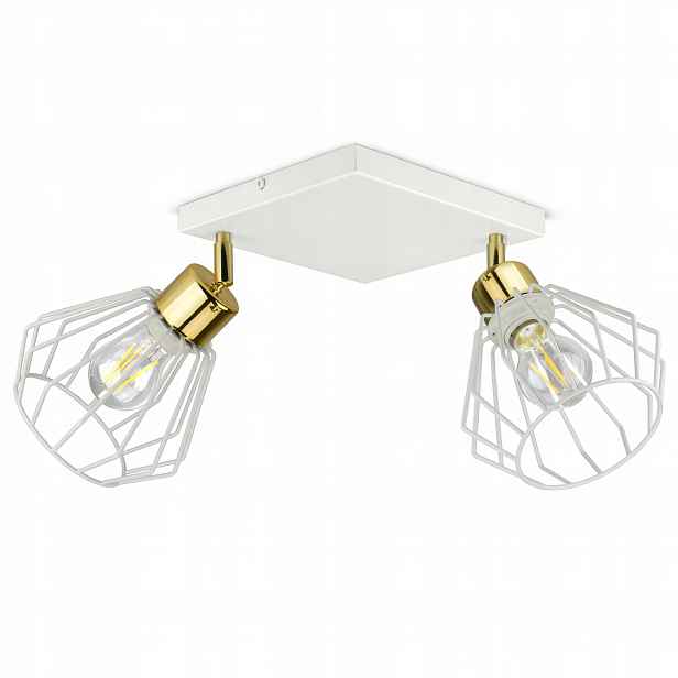 Lampa Stropní Svítidlo Lustr ve stylu Glamour Bílý Zlatý