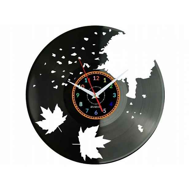 Podzimní nástěnné hodiny Vinylová deska Moderní dekorativní jako Dárek k narození