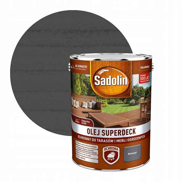 Sadolin Superdeck Olej Na Terasy 5 l Antracit