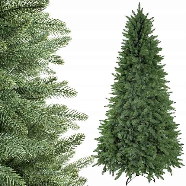 Umělý Vánoční Stromeček 220 cm Premium 100% Pe Jako Živý Hustý 740 tipů