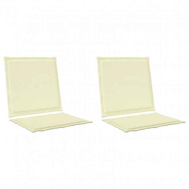 vidaXL Sedáky a zadní polštáře Polyester Krémová 47 x 45 x 2 cm