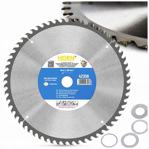 Kotouč Na Dřevo 350 x 30 mm 60 zubů Kotoučová Pila Pro Krajiny Řezání Dřeva
