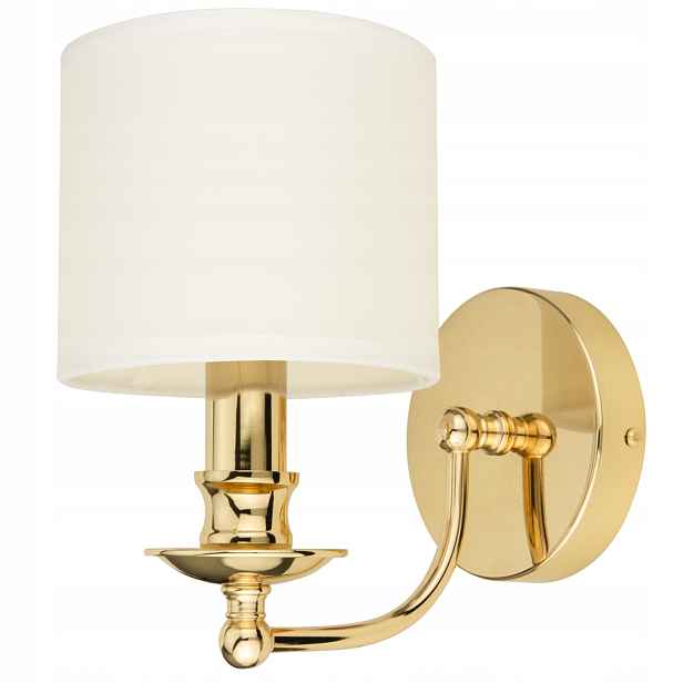 Lampa Nástěnná Lampa Abu Dhabi E14 40W zlatá Látka Cosmo Light stínidlo