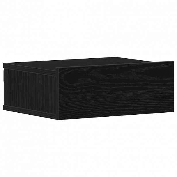 vidaXL Plovoucí noční stolek černý dub 40 x 32 x 15 cm, umělé dřevo
