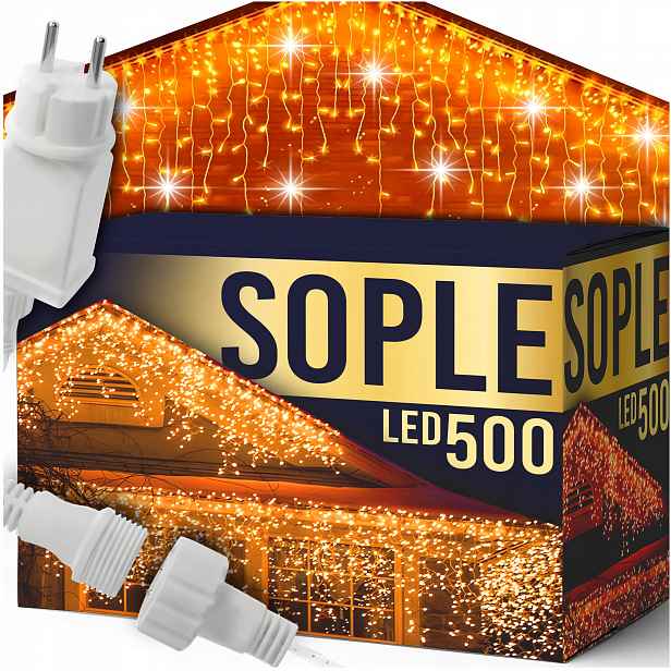 Rampouchy Vánoční Osvětlení Na Stromeček 500 Led 20,5 M Venkovní Sváteční Osvětlení Flash
