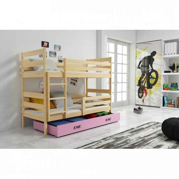 Dětská patrová postel ERYK 160x80 cm Ružové Borovice