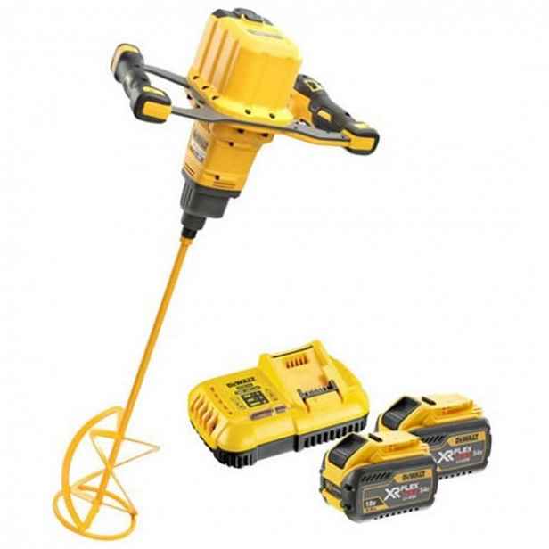 DeWALT - 54V AKU stavební míchadlo, 2x aku 9,0 Ah XR, nabíječka DCD240X2