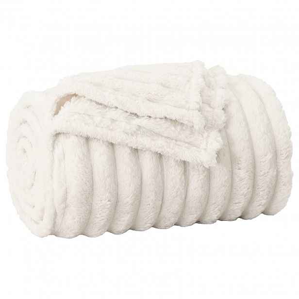 vidaXL Přehoz Krémová 240 x 220 cm 1.37 kg Fleece