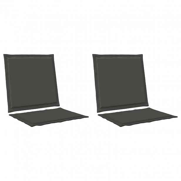 vidaXL Sedáky a zadní polštáře Polyester Antracitová 47 x 45 x 2 cm