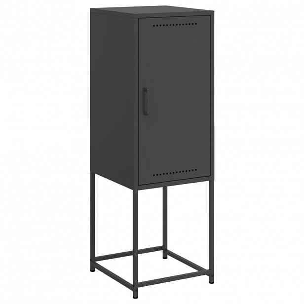 vidaXL Skříň highboard černá 36 x 39 x 107 cm ocel