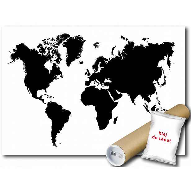 Vinylová fototapeta Mapa světa Čb 152x104