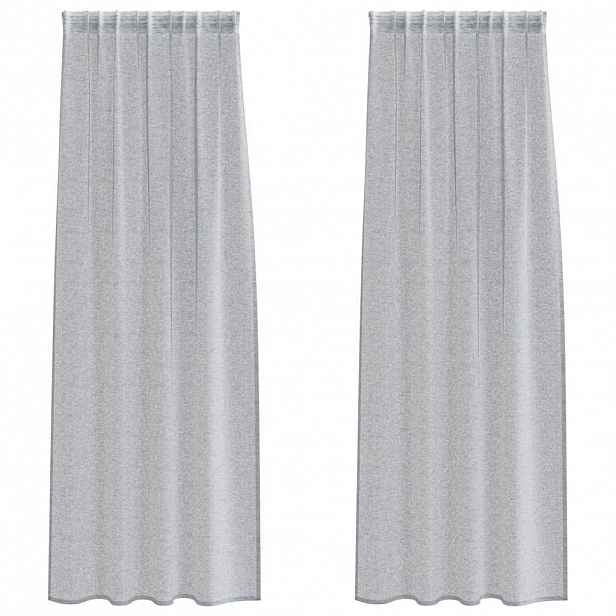 vidaXL Voile Záclona 2 ks Tmavě šedá 245 x 140 cm Polyester